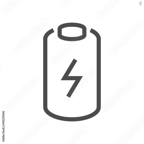 Cell of rechargeable battery vector icon. That lithium-ion component for production in pack, module of battery for charge, recharge, storage and power to motor of electric, hybrid vehicle. 48x48 pixel