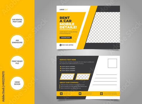 Real estate postcard template design