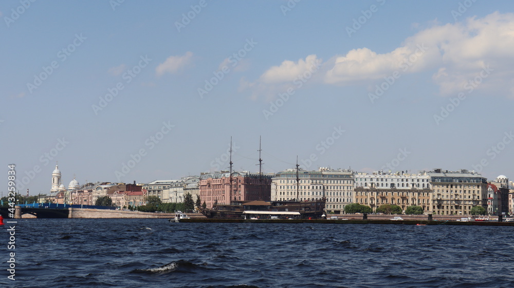 petersburg buildings view from tourist boat