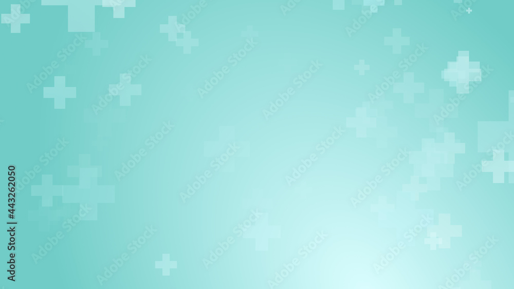 Medical health blue green cross pattern background. Abstract healthcare technology and science concept. Medical health blue green cross pattern background. Abstract healthcare technology and science concept.