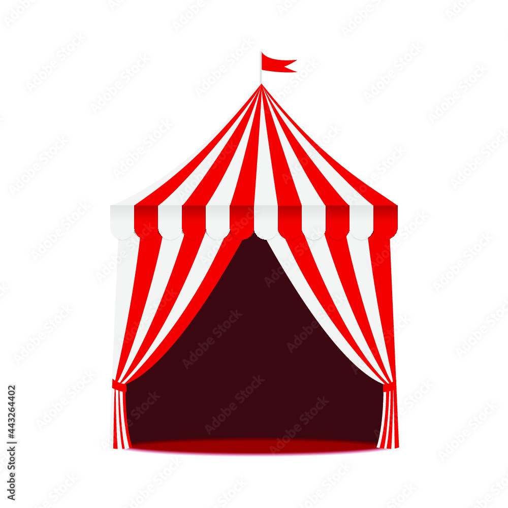 Circus tent isolated on a white background