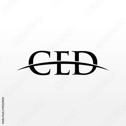 CED initial overlapping movement swoosh horizon, logo design inspiration company business