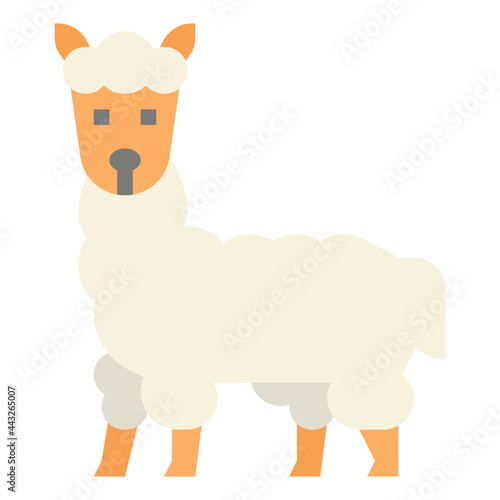 alpaca flat icon