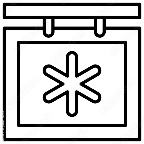 An icon design of medical board