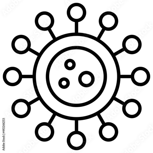An icon design of covid 19