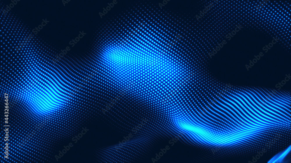 Dot white blue wave light screen gradient texture background. Abstract technology big data digital background. 3d rendering. Dot white blue wave light screen gradient texture background. Abstract technology big data digital background. 3d rendering.
