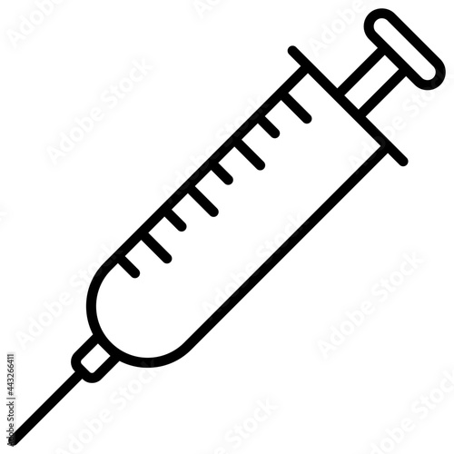 A modern design icon of injection