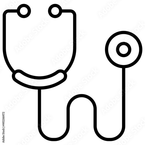 medical acoustic device, icon of stethoscope