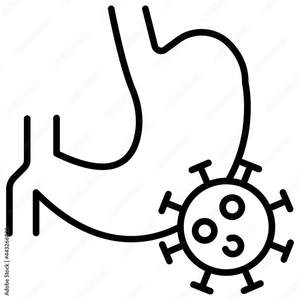Stomach infection icon, editable vector Stomach infection icon, editable vector