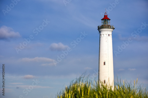 lighthouse Lyngvig Fyr on the coast of denmak