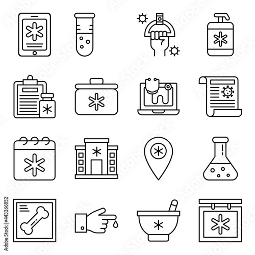 Pack of Medical Linear Icons 