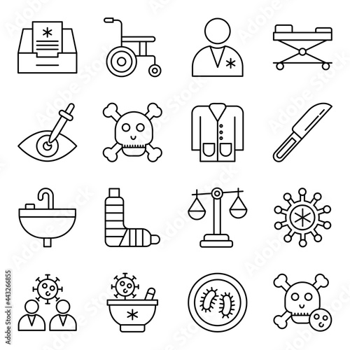 Pack of Healthcare Linear Icons 