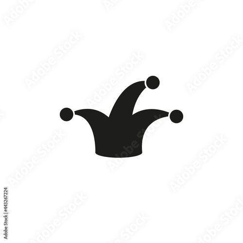 The icon of the fool's cap. The joker icon. Simple vector illustration on a white background