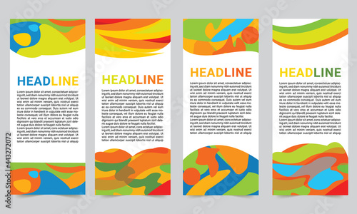 Collection banner design, Brazil flag color background, Sports banners. vector illustration. Print Web banner design. summer Sports background design.