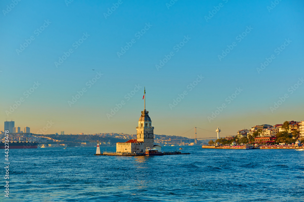 Maiden's Tower in the Bosphorus Strait. One of the symbols of the city of Istanbul