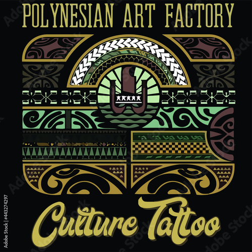 culture tattoo design vector illustration for use in design and print poster canvas