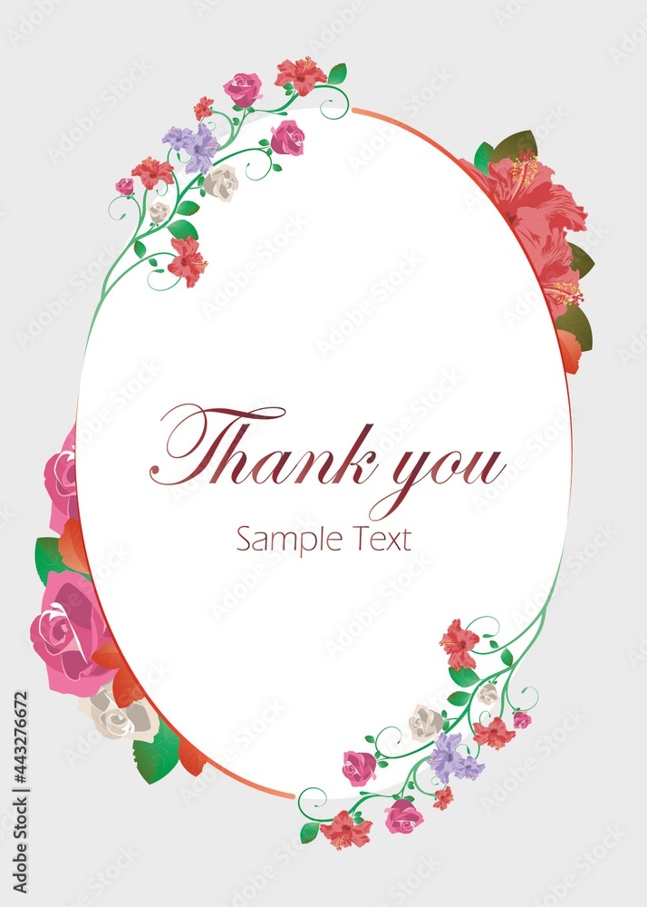 Obraz premium Floral Frame For A Greeting Card