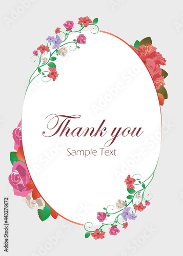 Floral Frame For A Greeting Card