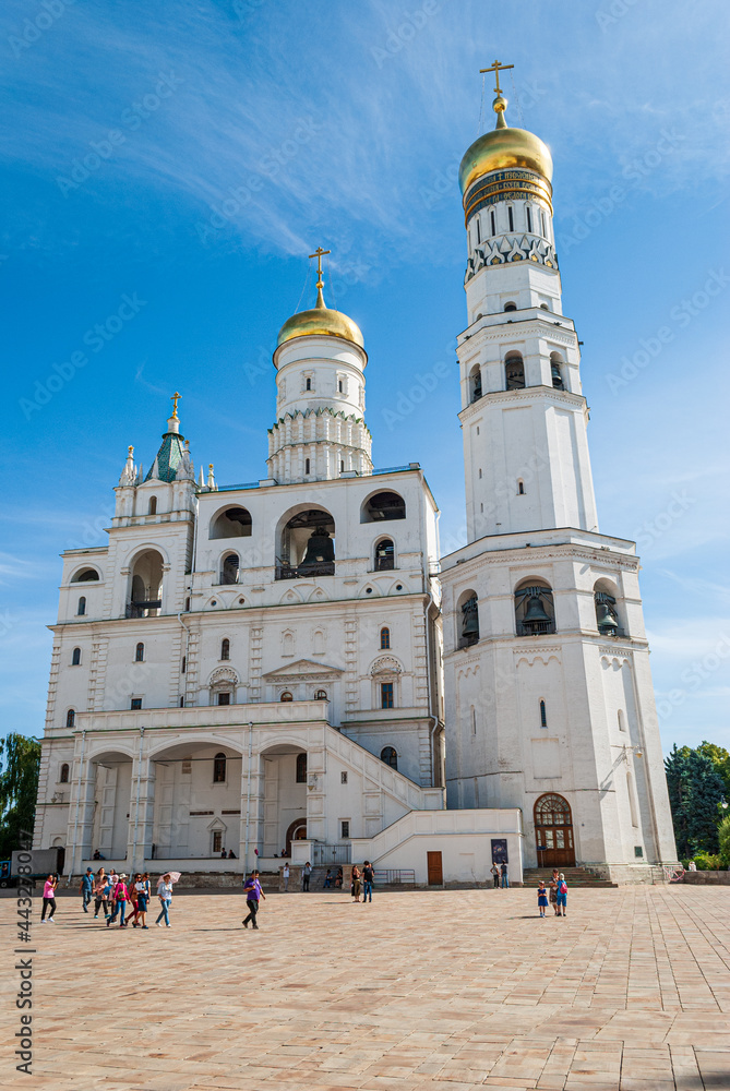 The bell tower of Ivan the Great. The territory of the Moscow KremlinHigh quality photo The bell tower of Ivan the Great. The territory of the Moscow KremlinHigh quality photo