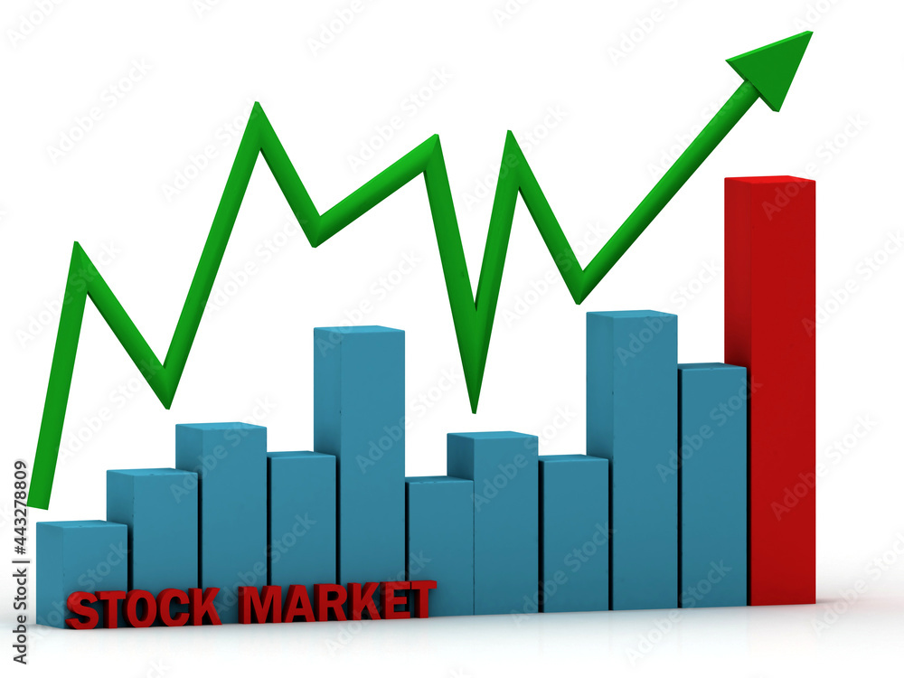3d rendering Stock market online business concept. business Graph 3d rendering Stock market online business concept. business Graph