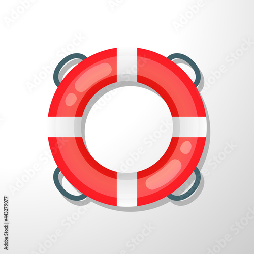 Lifebuoy, Lifesaver rescue tire design, Swimming pool safety tire illustration vector