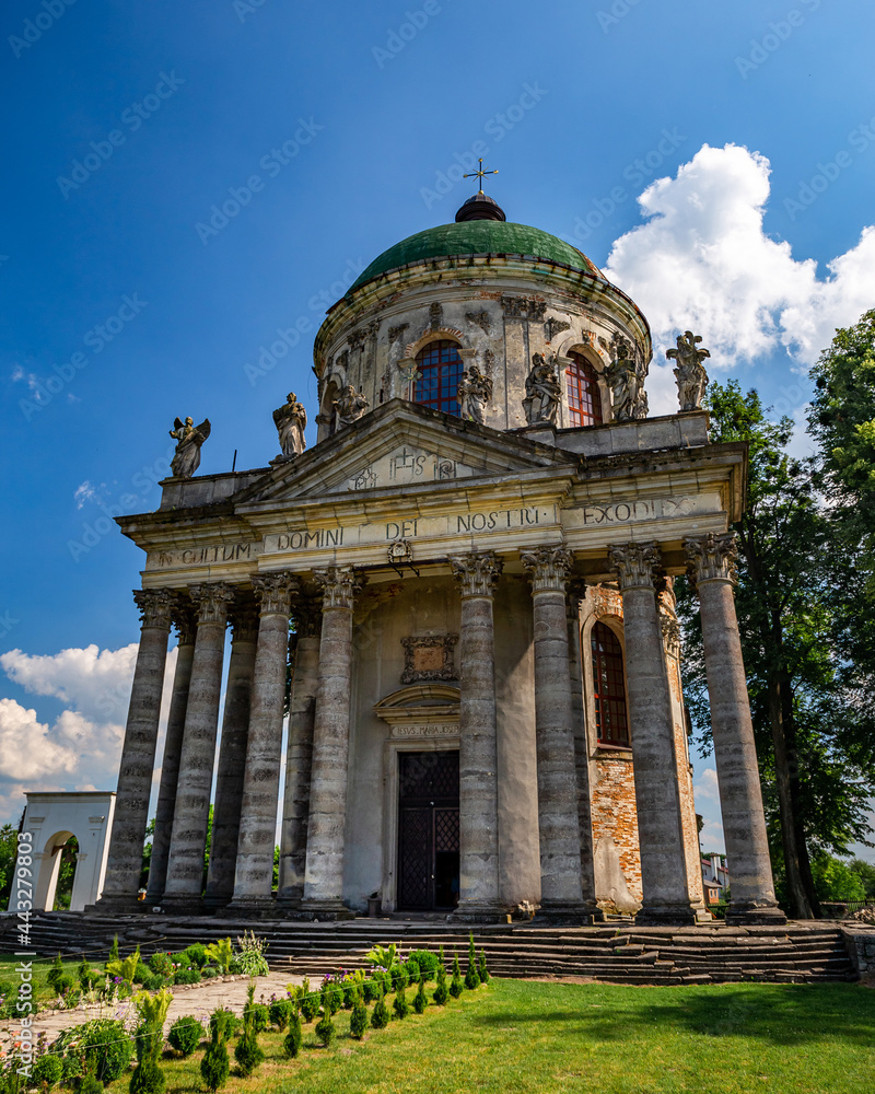 Beautiful Catholic church in the village of Pidhirtsi, Lviv region.