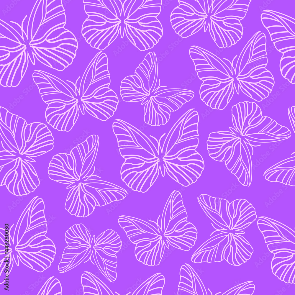 Butterflies . Summer print. Bright pattern for wallpaper, fabric, packaging. Vector illustration. Butterflies . Summer print. Bright pattern for wallpaper, fabric, packaging. Vector illustration.