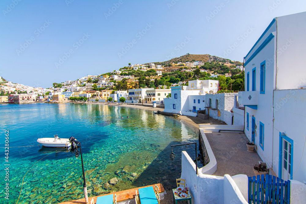 Fototapeta premium Agia Marina in Leros Island, Greece