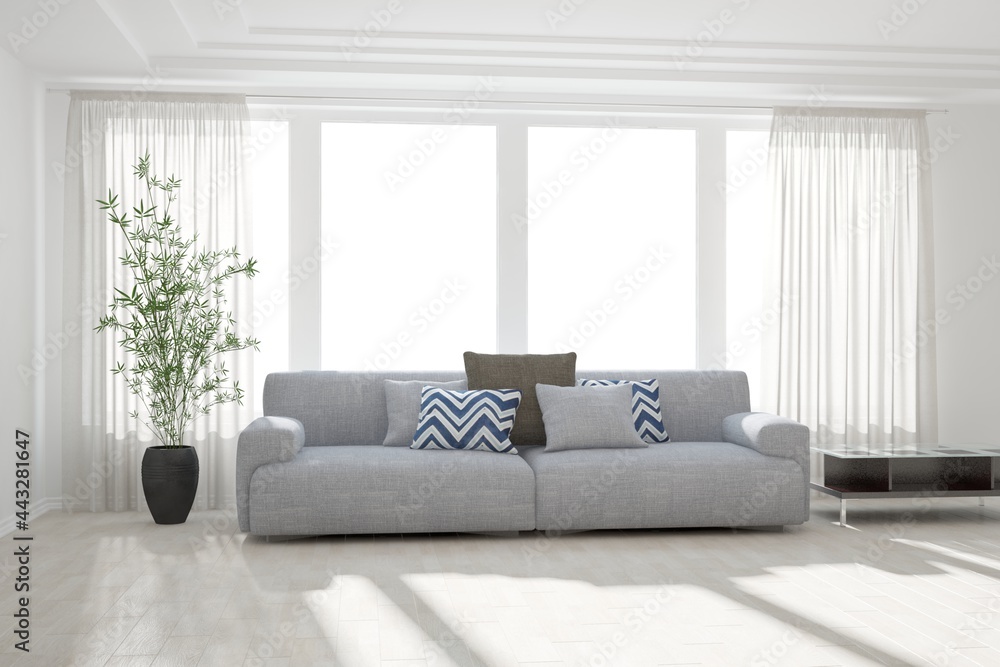 Modern interior design. 3D illustration Modern interior design. 3D illustration