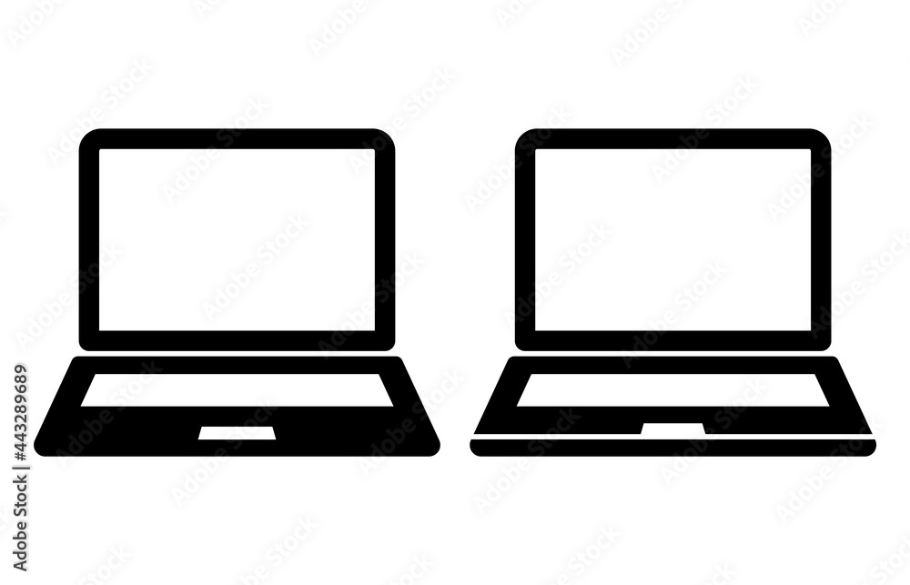 Laptop icon set. Computer icon. Vector illustration. Laptop icon set. Computer icon. Vector illustration.