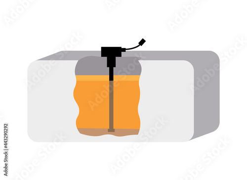 The fuel tank is shown in which the fuel level sensor is mounted to control the fuel volume
