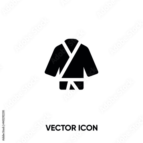 Judo vector icon . Modern, simple flat vector illustration for website or mobile app.Kimono symbol, logo illustration. Pixel perfect vector graphics	