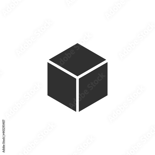 Vector cube icon.Vector illustration isolated on white background.
