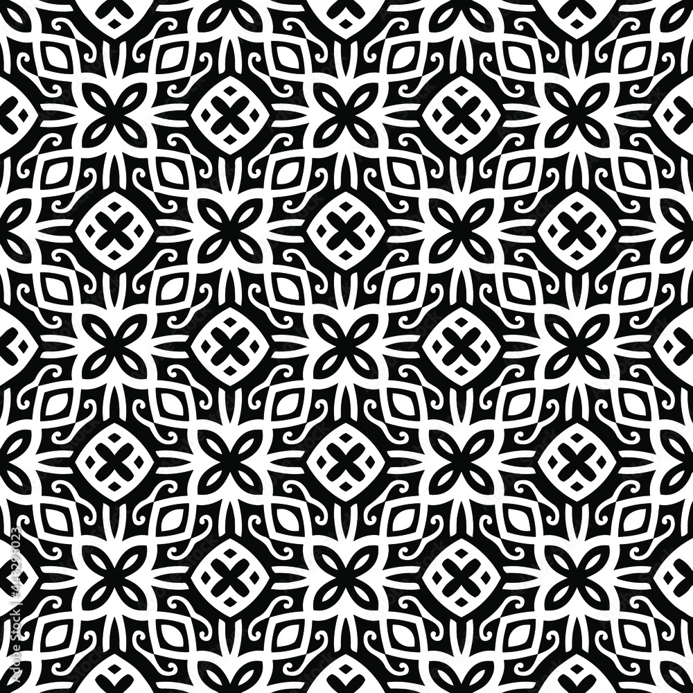 floral seamless pattern background.Geometric ornament for wallpapers and backgrounds. Black and white
pattern.
floral seamless pattern background.Geometric ornament for wallpapers and backgrounds. Black and white
pattern.