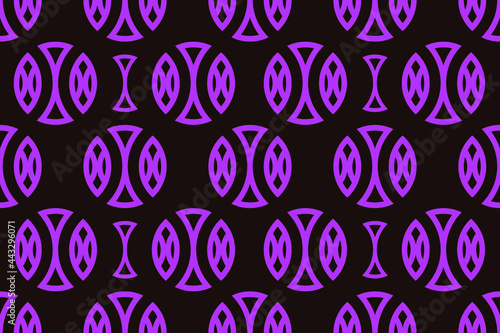 Pattern ethnic vector pink color on brown background