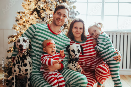 Family on the Christmas