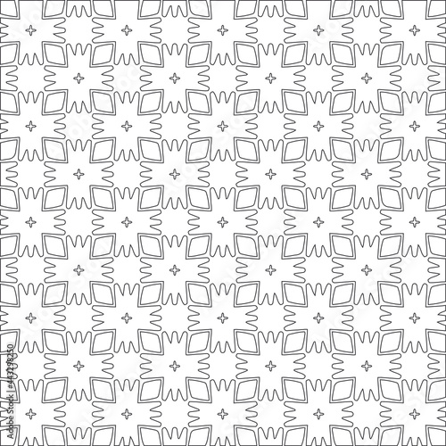 Vector geometric pattern. Repeating elements stylish background abstract ornament for wallpapers and   backgrounds. Black and white colors 