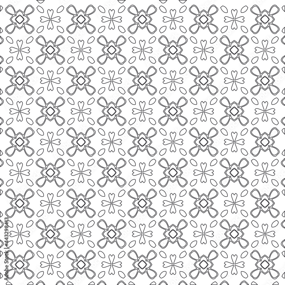 Vector geometric pattern. Repeating elements stylish background abstract ornament for wallpapers and 

backgrounds. Black and white colors 