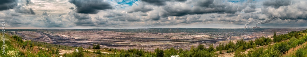 Belchatow Heat Power Plant, the bigest open pit mine and lignite power plant in Poland