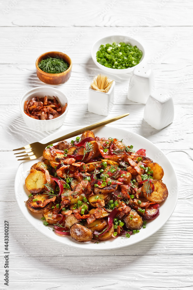 roast potato salad with red onion and bacon roast potato salad with red onion and bacon