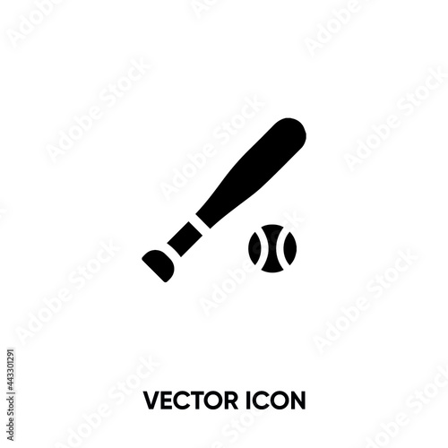 Baseball vector icon . Modern, simple flat vector illustration for website or mobile app. Baseball batsymbol, logo illustration. Pixel perfect vector graphics	