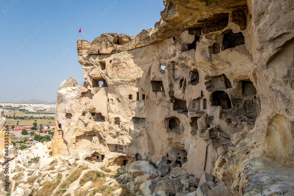 The old cave Monastery of Cavusin, Neveshir Province in Cappadocia, Turkey
