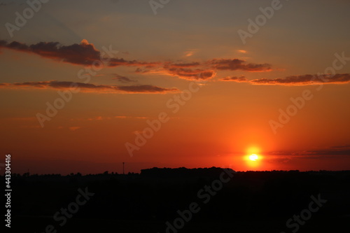 Sunset over polish fild. Poland. © Krzysztof Furmaga