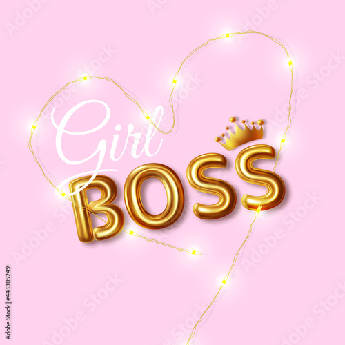 Happy Boss Day. Vector illustration of congratulations to the chief