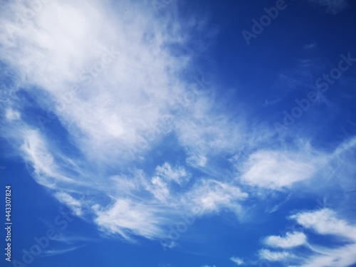 Cloudscape scene in a sunny morning in Madrid