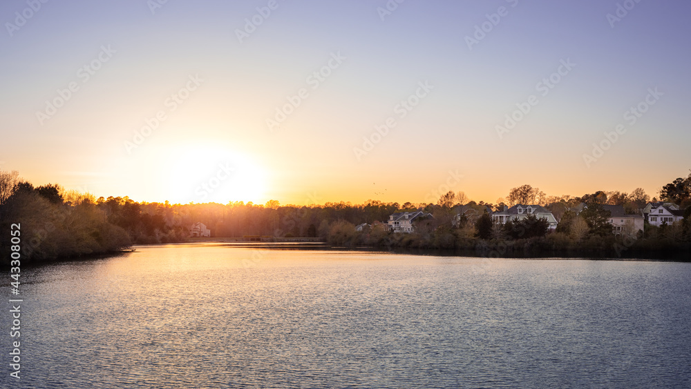 Cary Lake Park on a spring sunny day