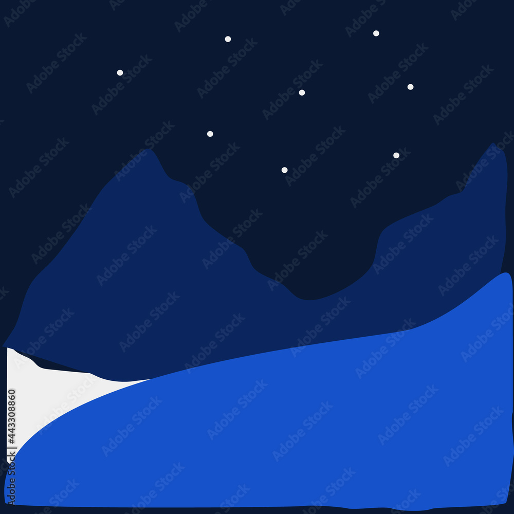 Obraz premium Vector abstract minimalistic landscape. Template for polygraphy, web-design, prints