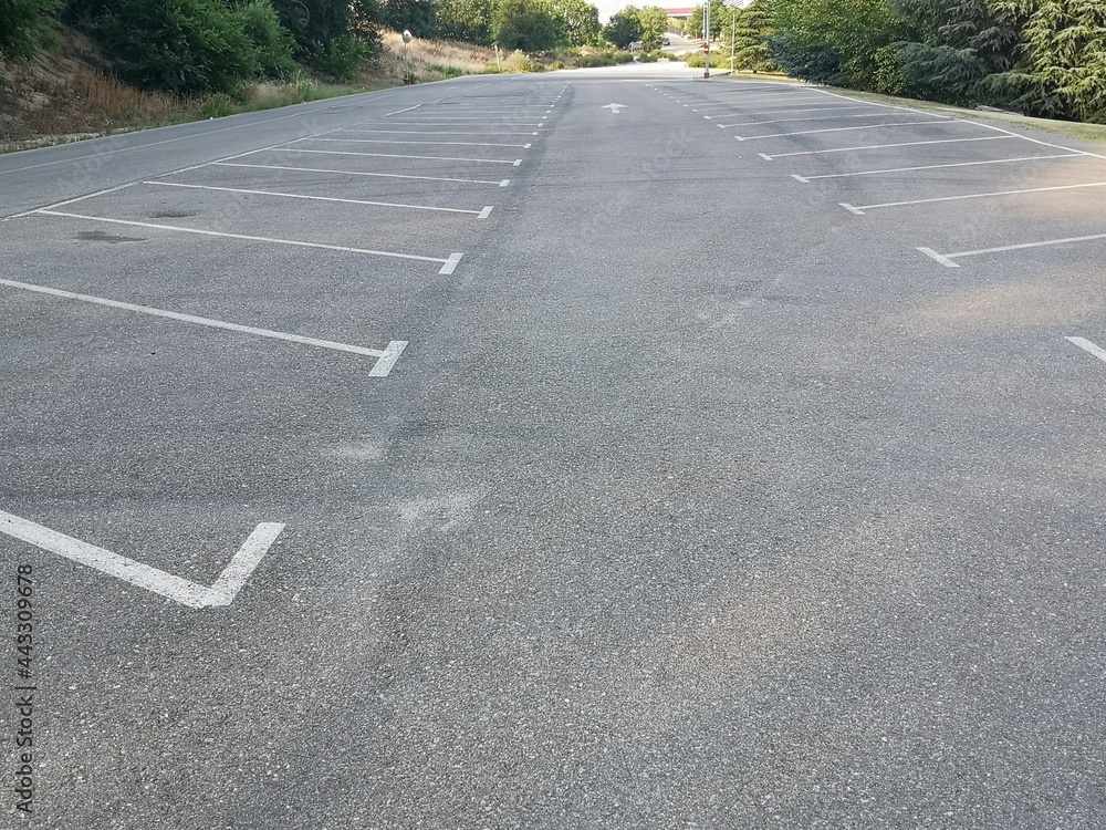 Obraz premium Parking space in the campus