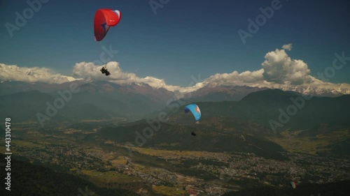 paragliding in the mountains