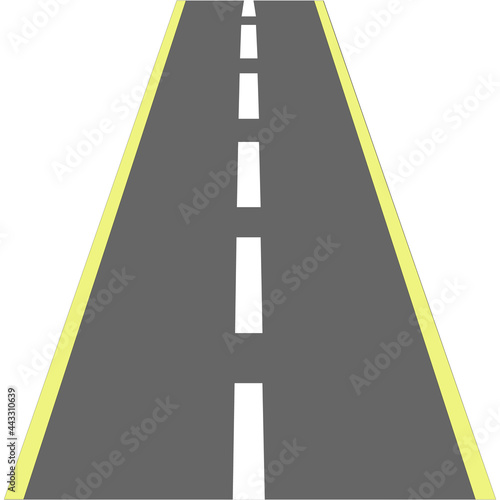 Road vector. Race track. Road marked to the horizon in perspective.